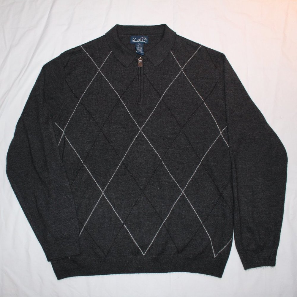 Arnold Palmer Grandad Sweater Diamond Pattern
